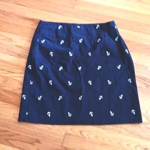Breezes Nautical Skirt with Anchor Pattern ⚓️ Size 10